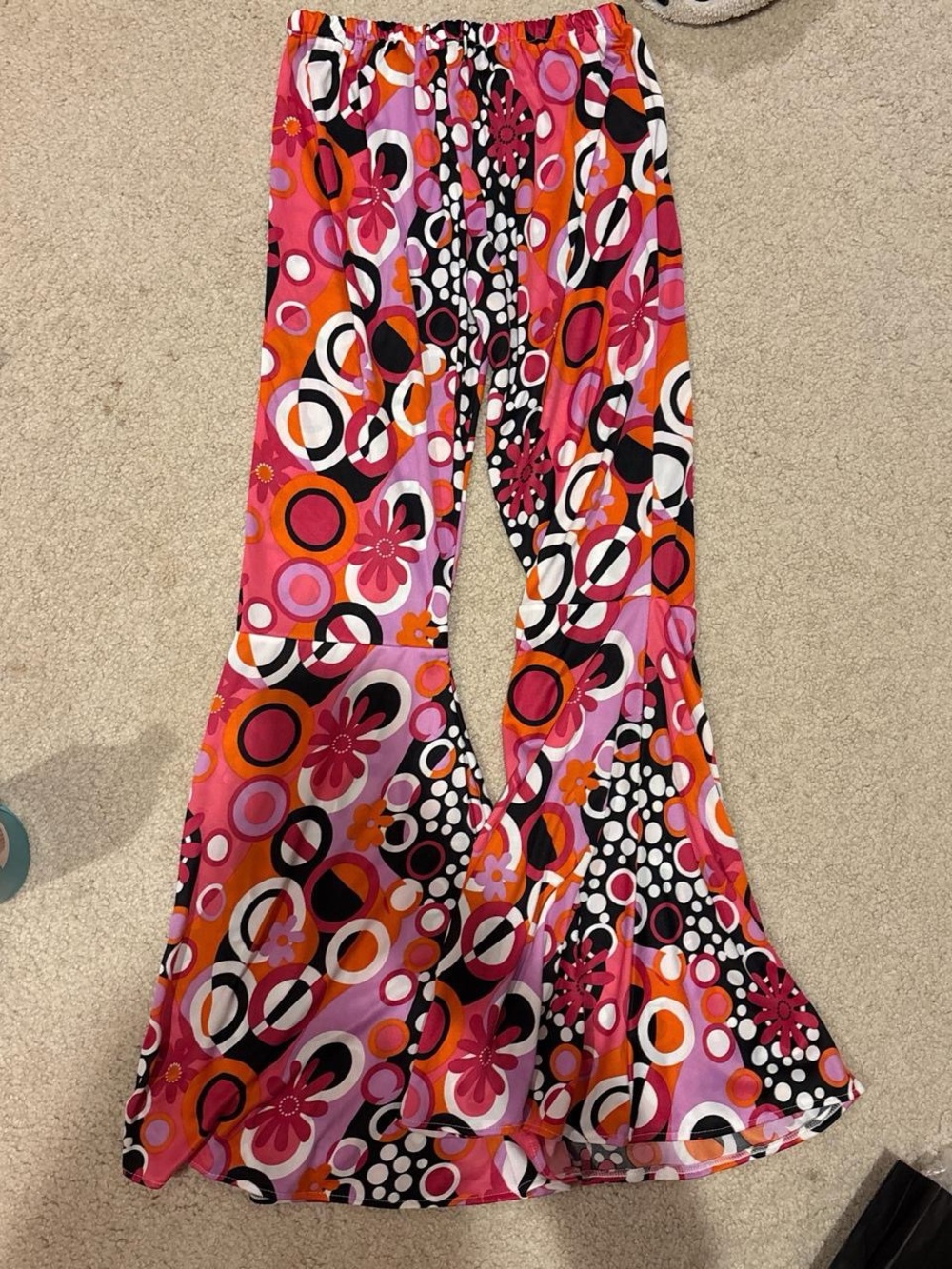 kangaROOS Pink & Orange Retro Print Flared Pants